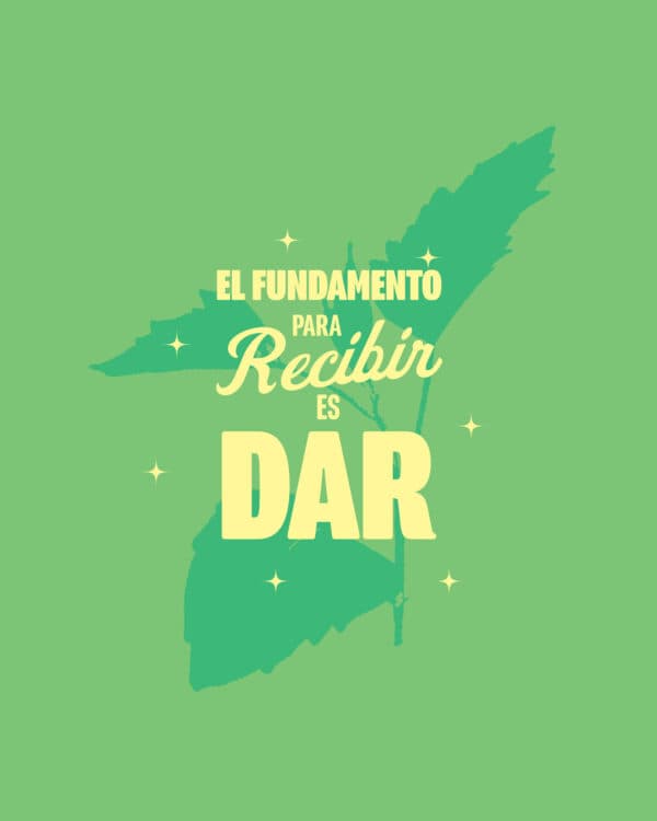 El fundamento para recibir es dar