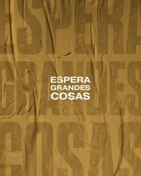Espera grandes cosas.