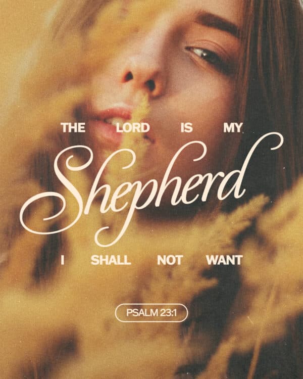 The LORD is my shepherd; I shall not want. - Psalm 23:1