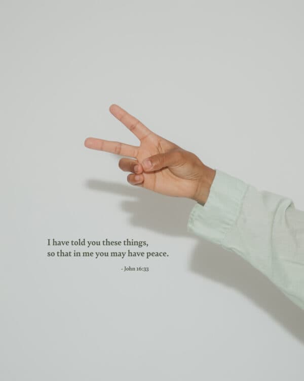 I have told you these things, so that in me you may have peace. - John 16:33