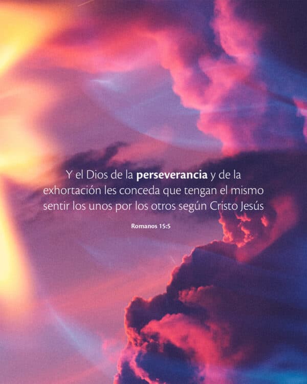 Y el Dios de la perseverancia y de la exhortación les conceda que tengan el mismo sentir los unos por los otros según Cristo Jesús. - Romanos 15:5