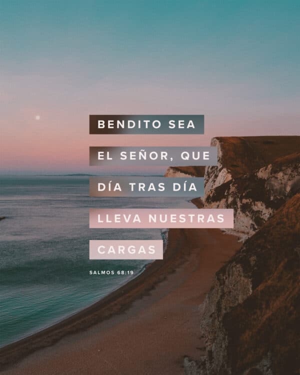 Bendito sea el Señor, que día tras día lleva nuestras cargas. - Salmos 68:19