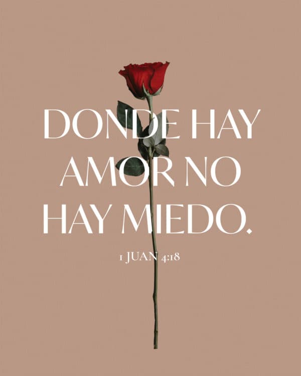 Donde hay amor no hay miedo. - 1 Juan 4:18
