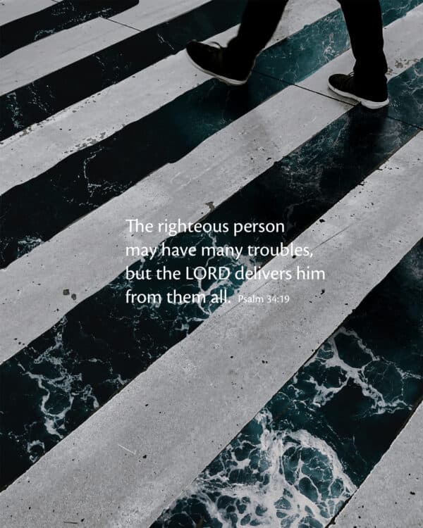 The righteous person may have many troubles, but the LORD delivers him from them all. - Psalm 34:19