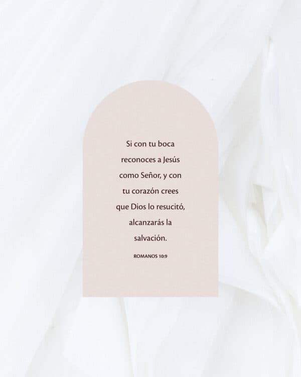 Si con tu boca reconoces a Jesús como Señor, y con tu corazón crees que Dios lo resucitó, alcanzarás la salvación. - Romanos 10:9