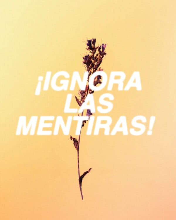 ¡Ignora las mentiras!