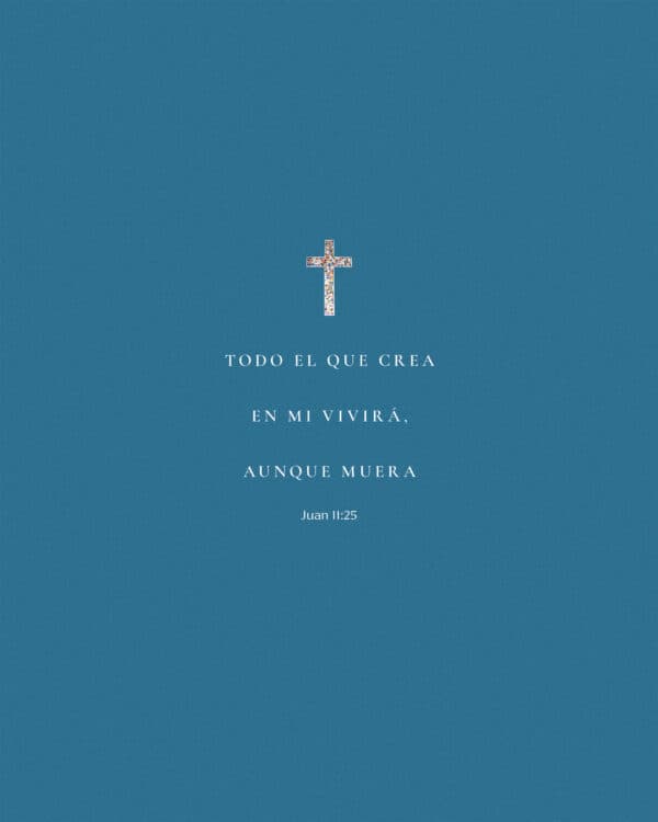Todo el que crea en mi vivirá, aunque muera. - Juan 11:25