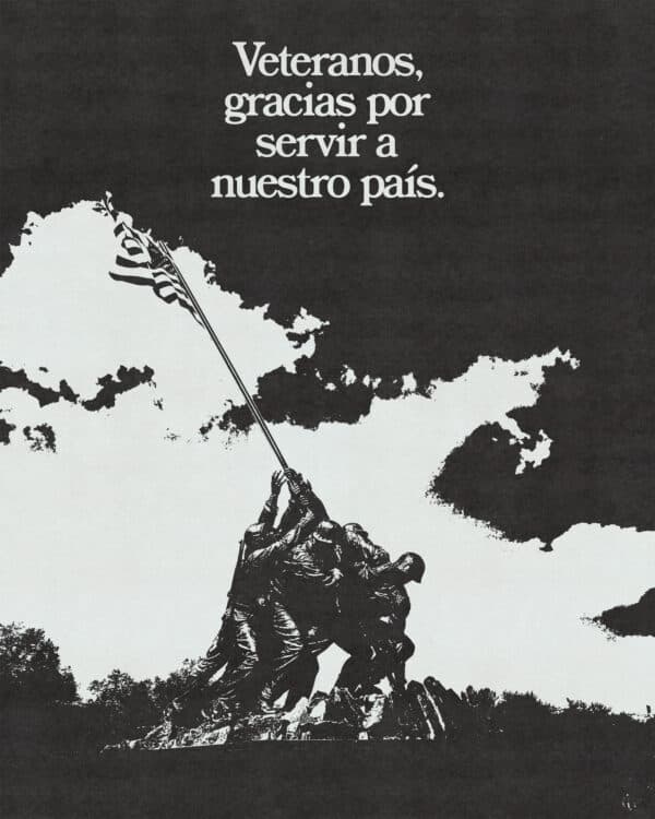 Veteranos, gracias por servir a nuestro país.