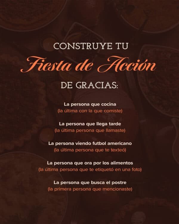 Construye tu fiesta de Acción de Gracias: