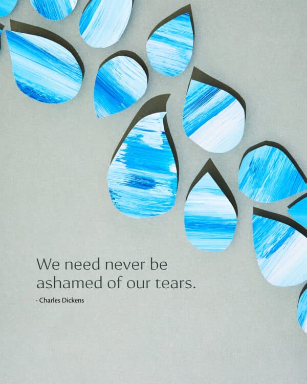 We need never be ashamed of our tears. - Charles Dickens
