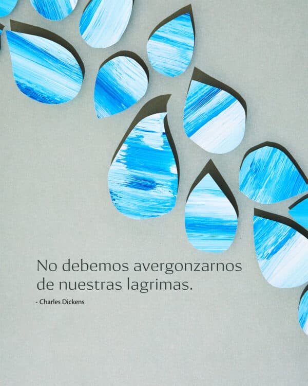 No debemos avergonzarnos de nuestras lagrimas. - Charles Dickens