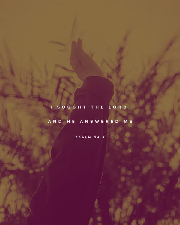 I sought the LORD, and he answered me. - Psalm 34:4