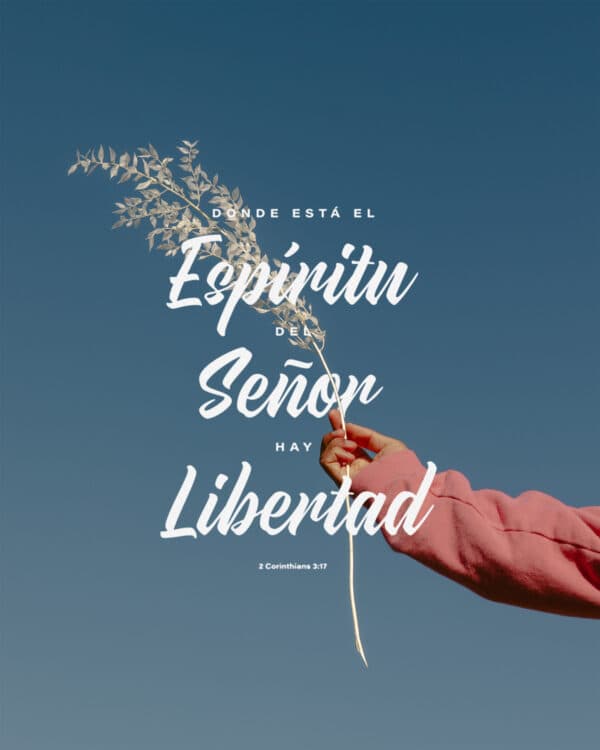 «El Señor» significa el Espíritu y donde está el Espíritu del Señor, hay libertad. - 2 Corintios 3:17