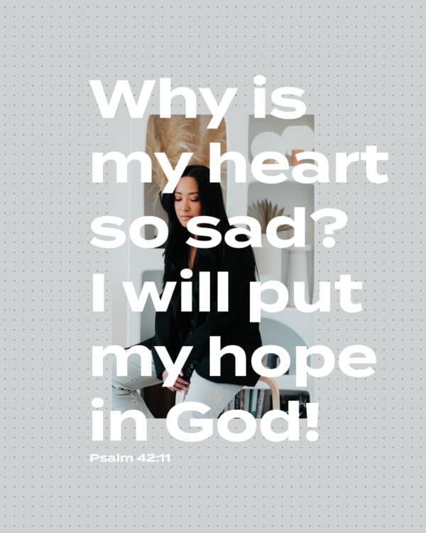 Why is my heart so sad? I will put my hope in God! - Psalm 42:11