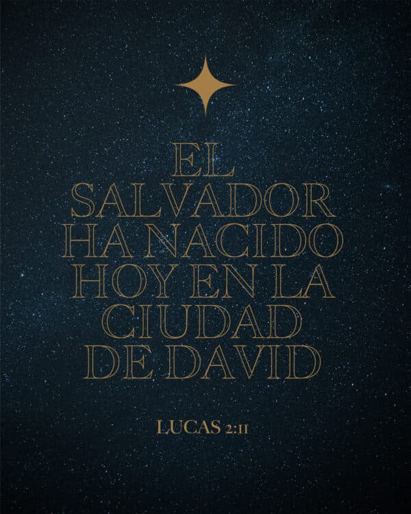 ¡El Salvador ha nacido hoy en la ciudad de David! - Lucas 2:11