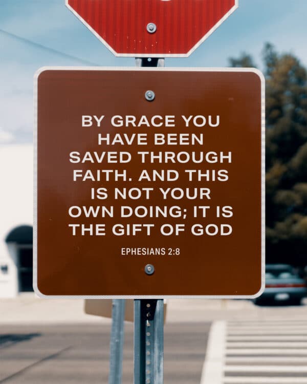 by grace you have been saved through faith. And this is not your own doing; it is the gift of God - Ephesians 2:8