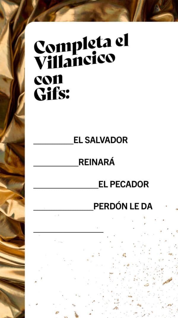 Completa el Villancico: ________el salvador _________reinará _____________el pecador ____________perdón le da ______________perdón le da ________ _________ perdón le da