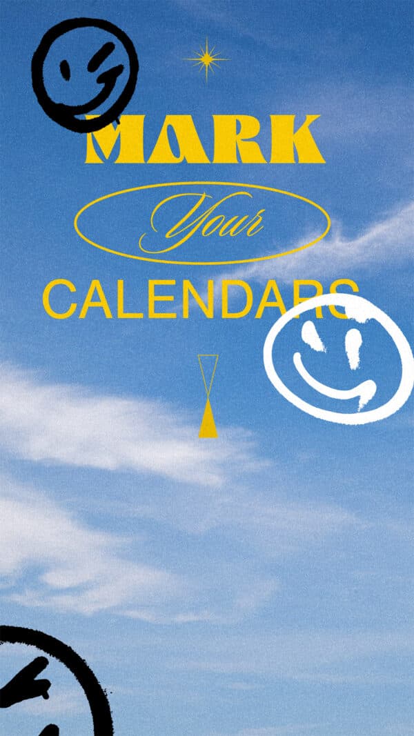 Mark your calendars: