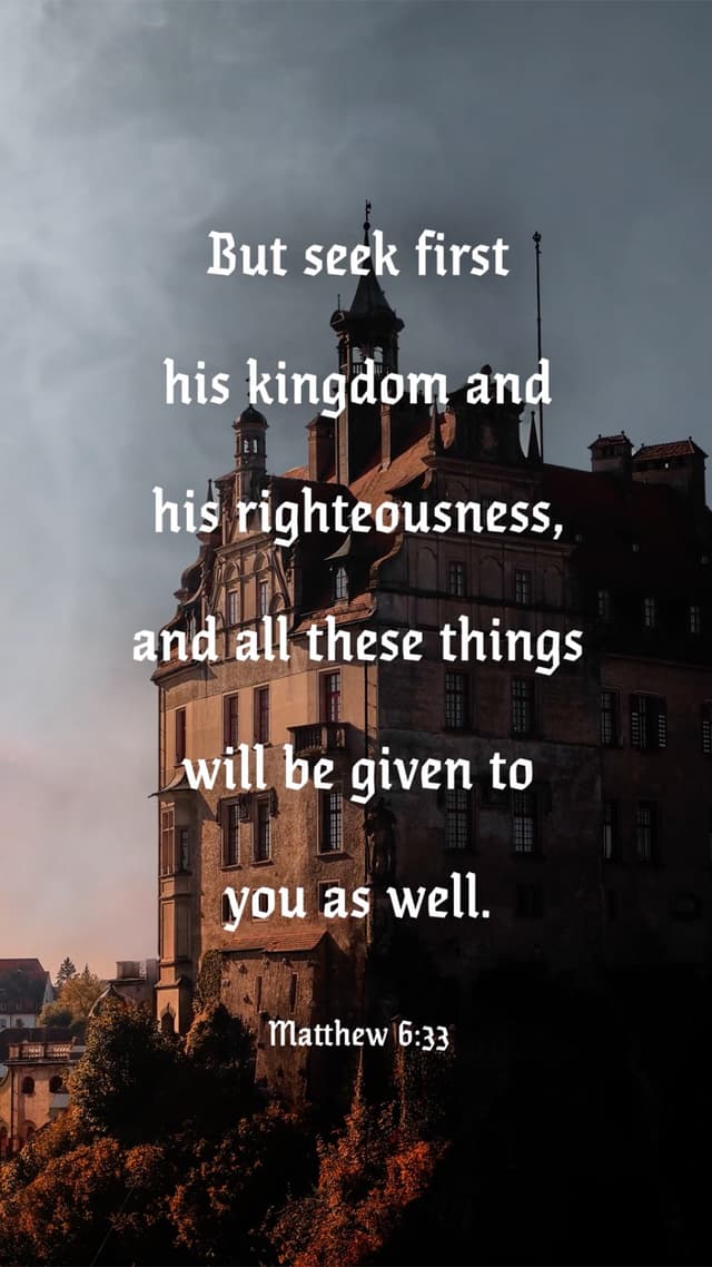 Seek First the Kingdom of God