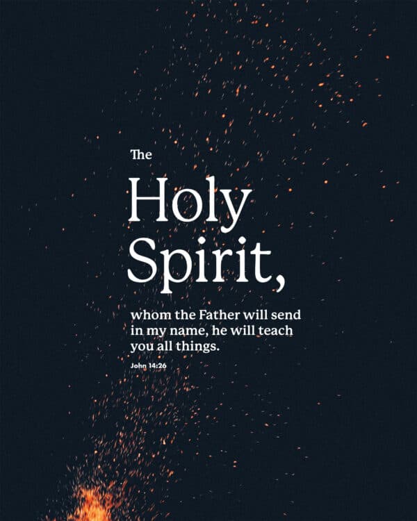 The Holy Spirit, whom the Father will send in my name, he will teach you all things. - John 14:26