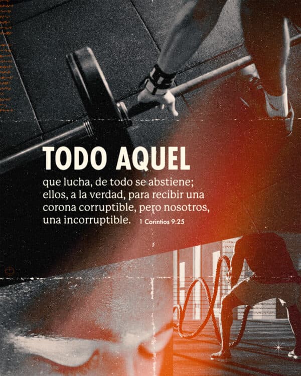 Los que se preparan para competir en un deporte, dejan de hacer todo lo que pueda perjudicarlos. ¡Y lo hacen para ganarse un premio que no dura mucho! Nosotros, en cambio, lo hacemos para recibir un premio que dura para siempre. - 1 Corintios 9:25