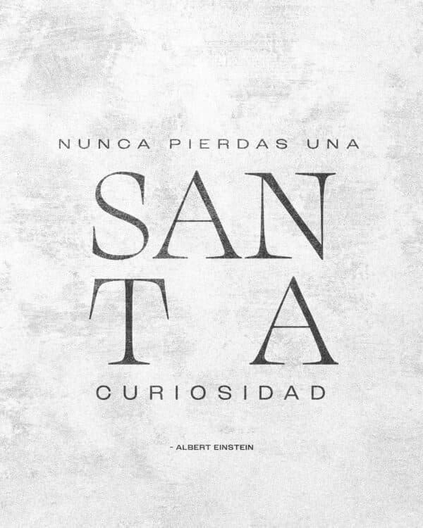 Nunca pierdas una santa curiosidad. - Albert Einstein