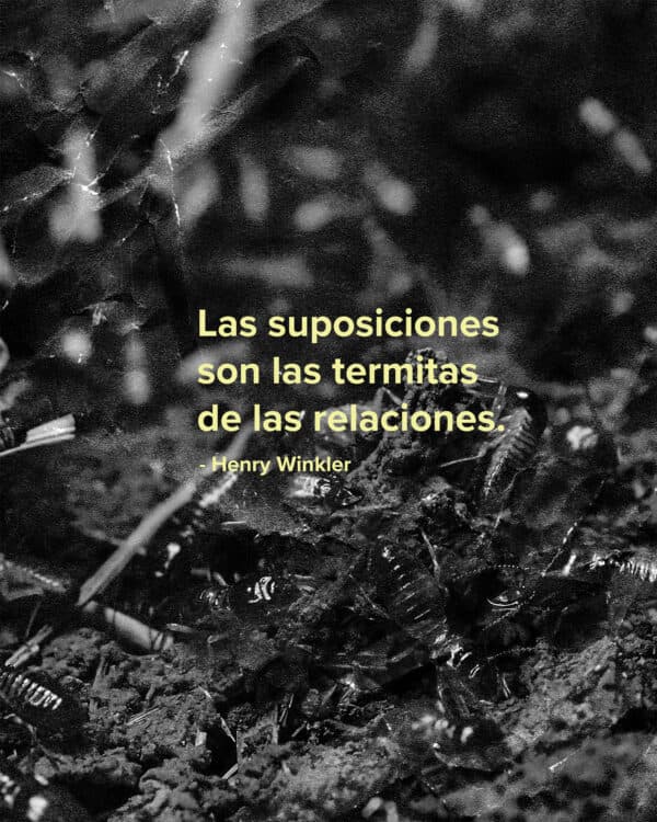 Las suposiciones son las termitas de las relaciones. - Henry Winkler