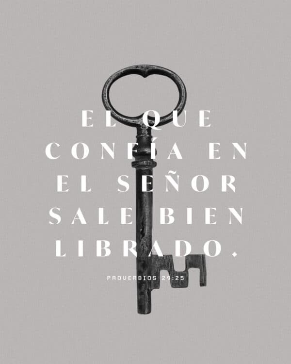 El que confía en el Señor sale bien librado. - Proverbios 29:25
