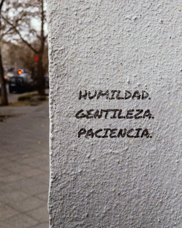 Humildad. Gentileza. Paciencia.