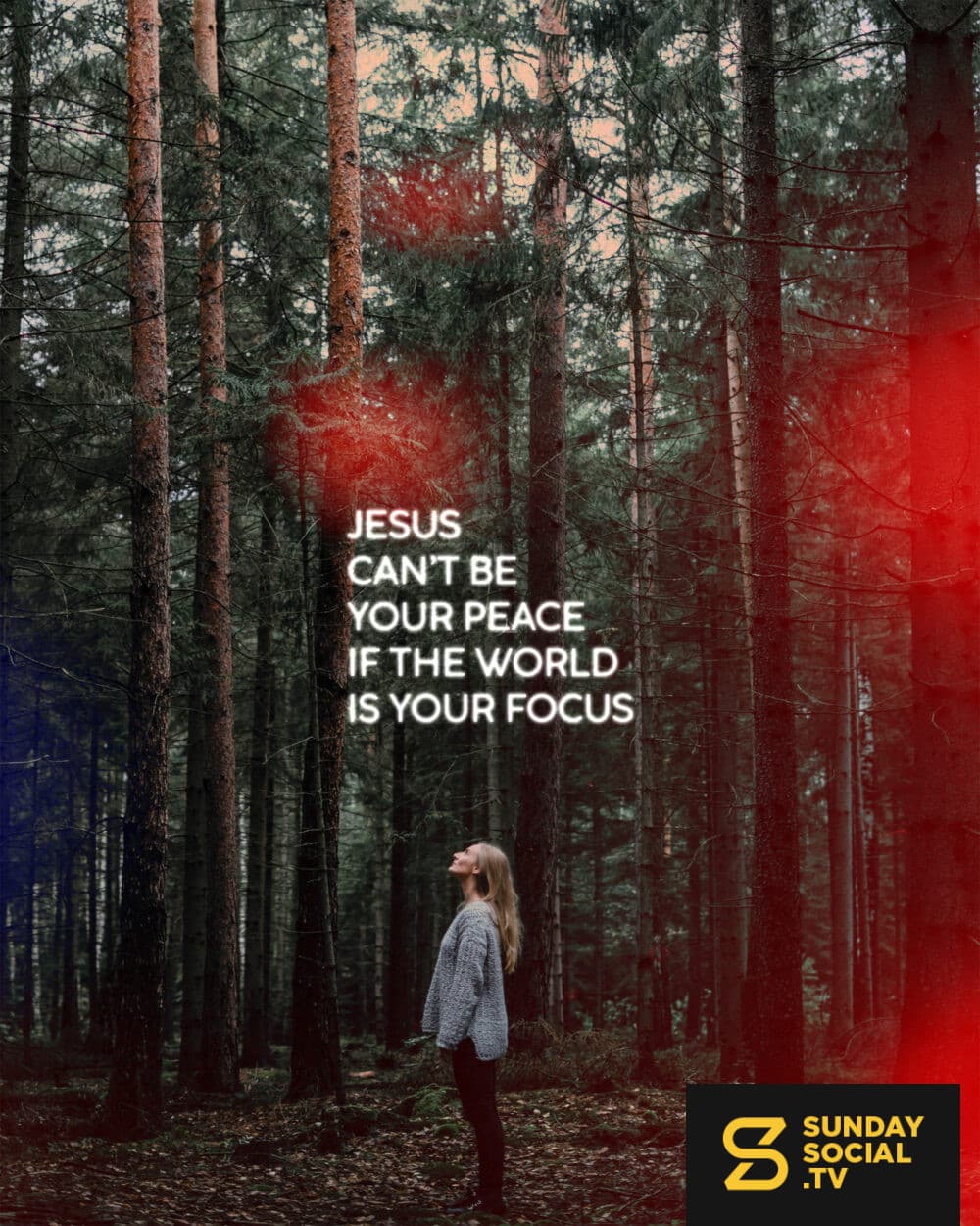 Jesus can't be your peace if the world is your focus