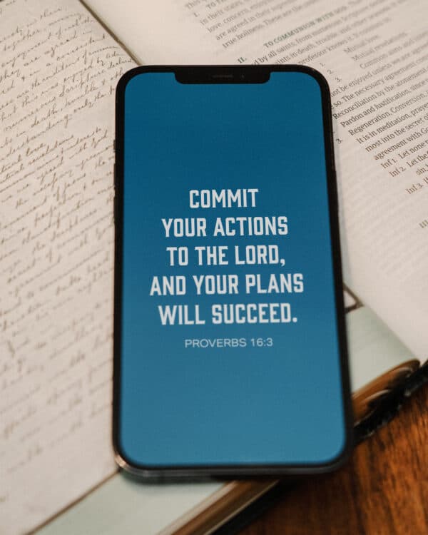 Commit your actions to the LORD, and your plans will succeed. - Proverbs 13:3