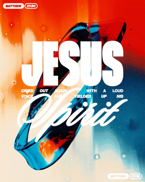 Jesus cried out again with a loud voice and yielded up his spirit. - Matthew 27:50
