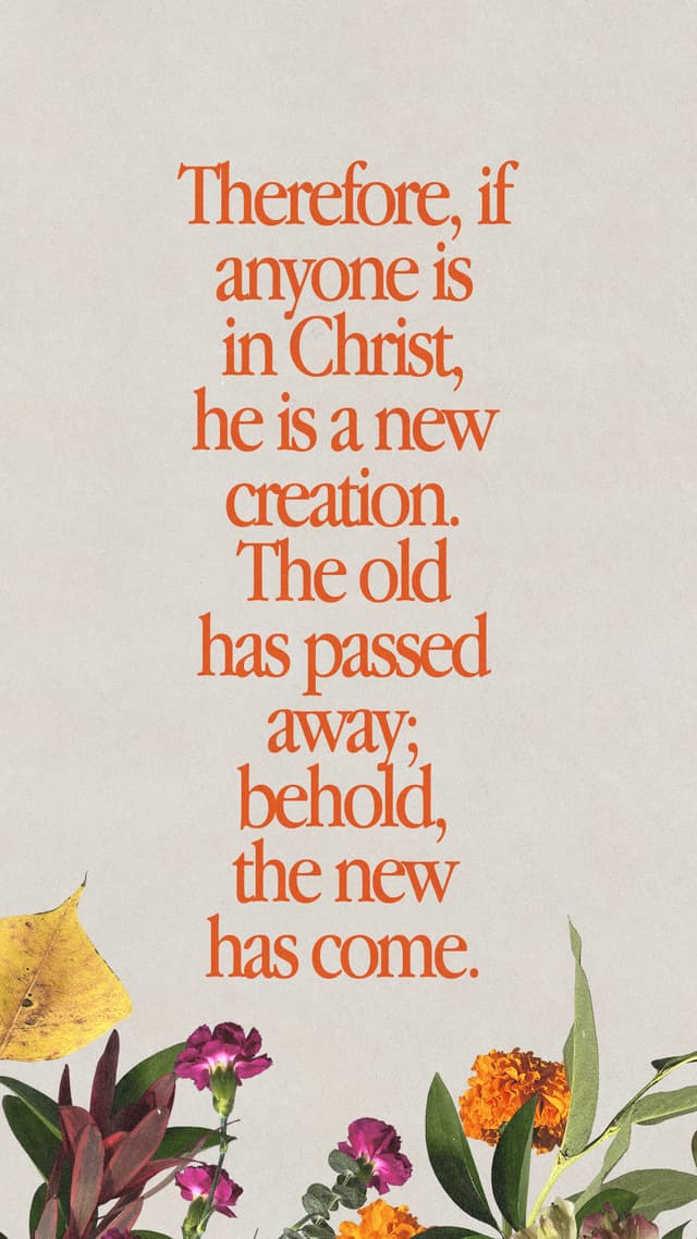 You Are a New Creation