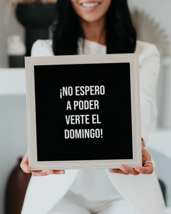 ¡No espero a poder verte el domingo!