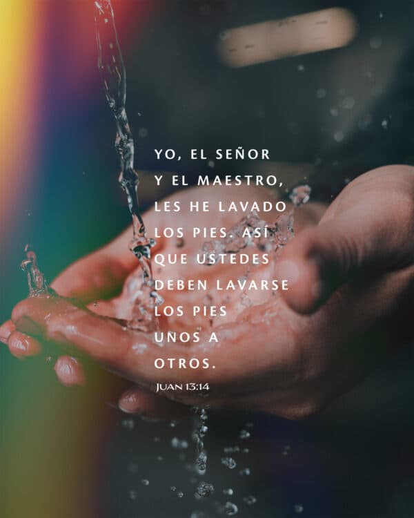 Yo, el Señor y el Maestro, les he lavado los pies. Así que ustedes deben lavarse los pies unos a otros. - Juan 13:14