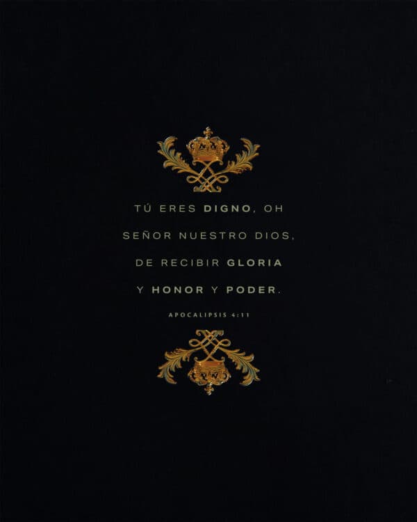 Tú eres digno, oh Señor nuestro Dios, de recibir gloria y honor y poder. - Apocalipsis 4:11