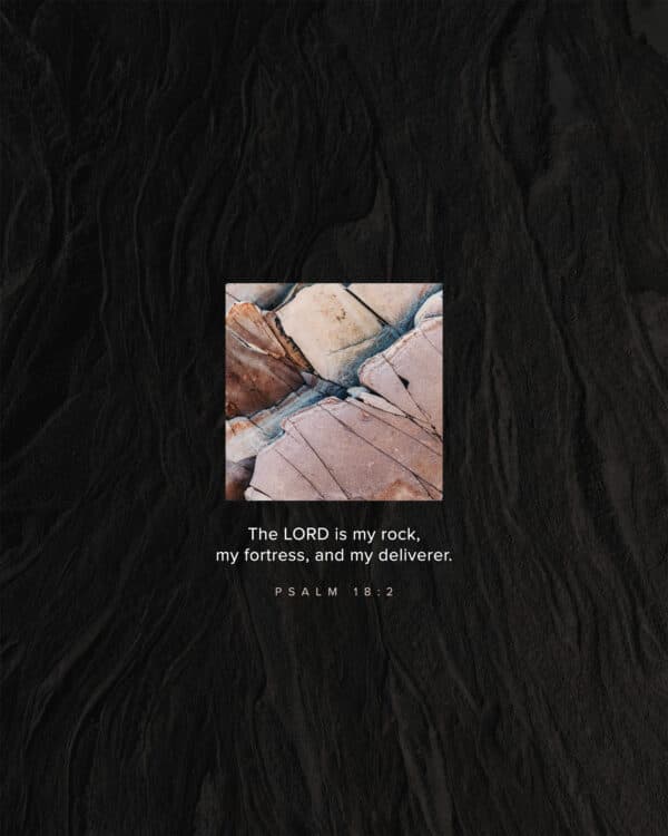 The LORD is my rock, my fortress, and my deliverer. - Psalm 18:2