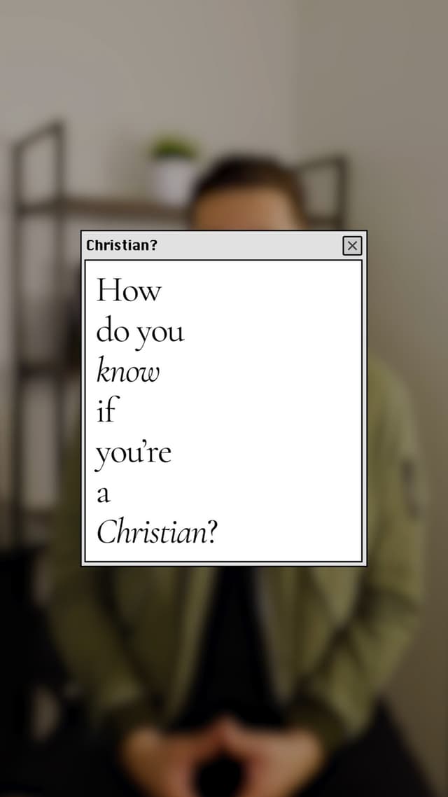 How do you know if you're a Christian?