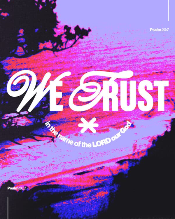 We trust in the name of the LORD our God. - Psalm 20:7
