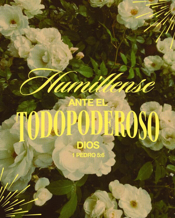 Humíllense ante el Todopoderoso Dios. - 1 Pedro 5:6