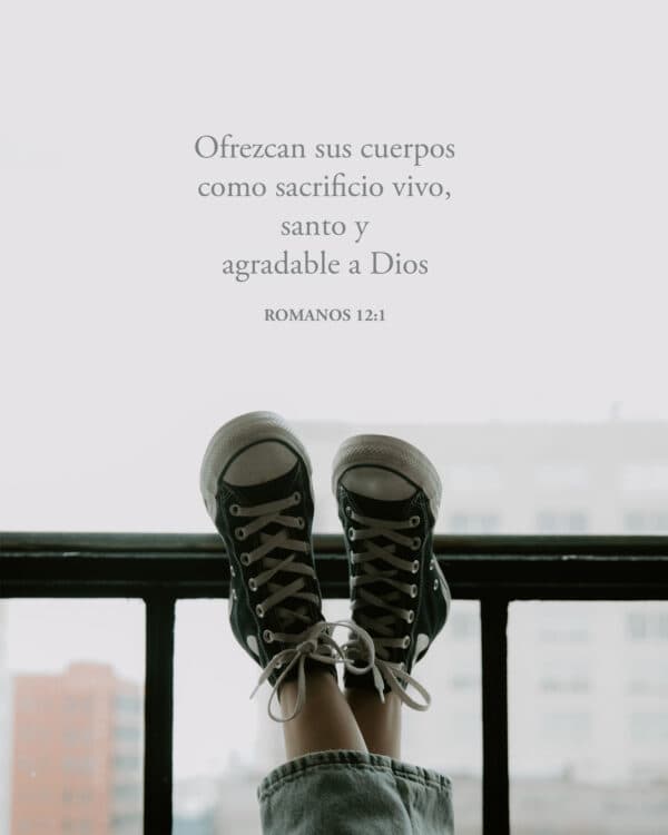 Ofrezcan sus cuerpos como sacrificio vivo, santo y agradable a Dios. - Romanos 12:1