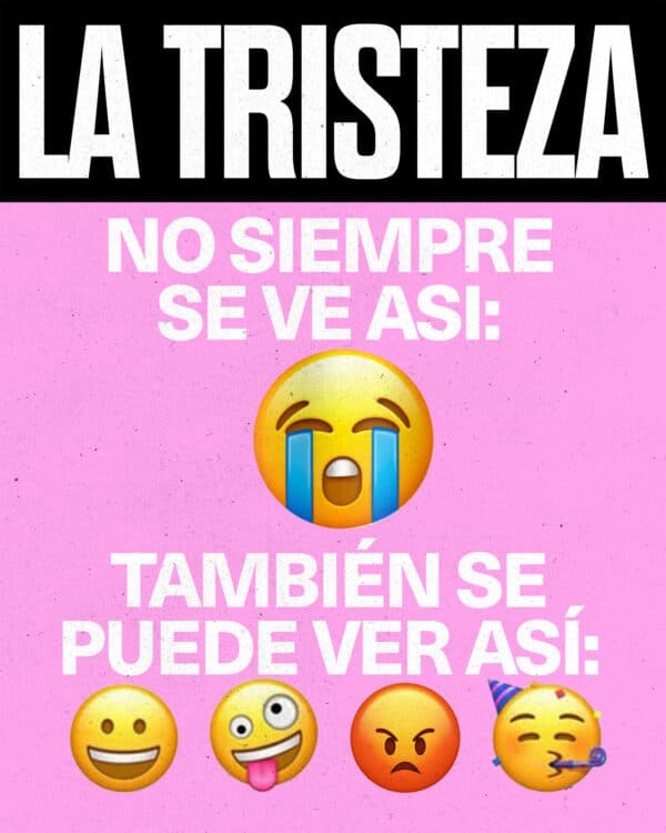 La tristeza no se ve así: ? También se puede ver así: ????