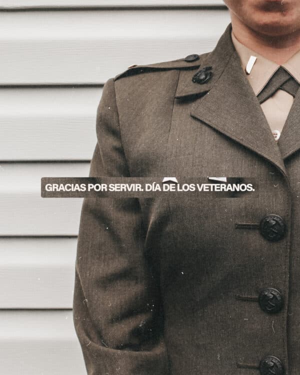 Gracias por servir. Día de los Veteranos.