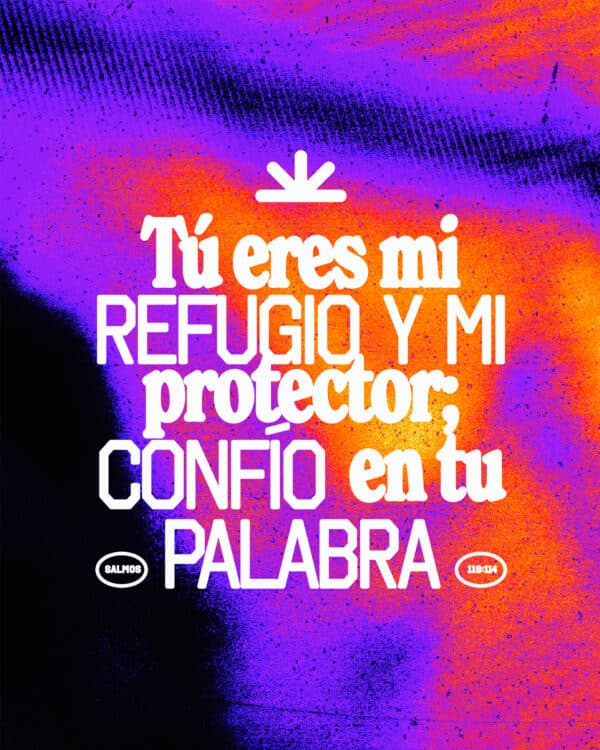 "Tú eres mi refugio y mi protector; confío en tu palabra." - Salmos 119:114