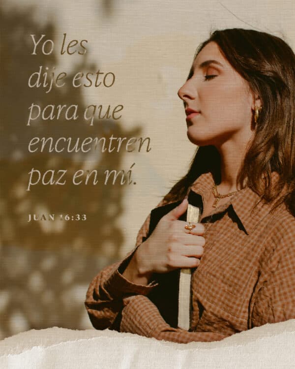 "Yo les dije esto para que encuentren paz en mí. " - Juan 16:33