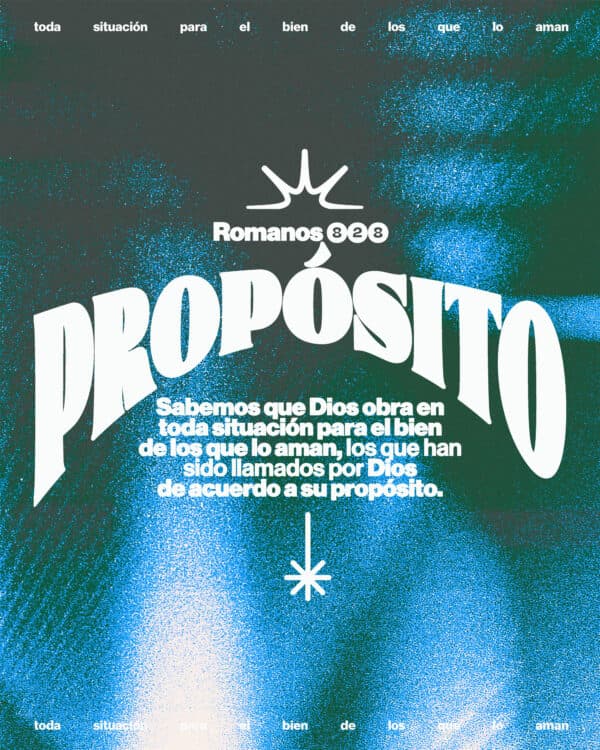 "Sabemos que Dios obra en toda situación para el bien de los que lo aman, los que han sido llamados por Dios de acuerdo a su propósito." - Romanos 8:28