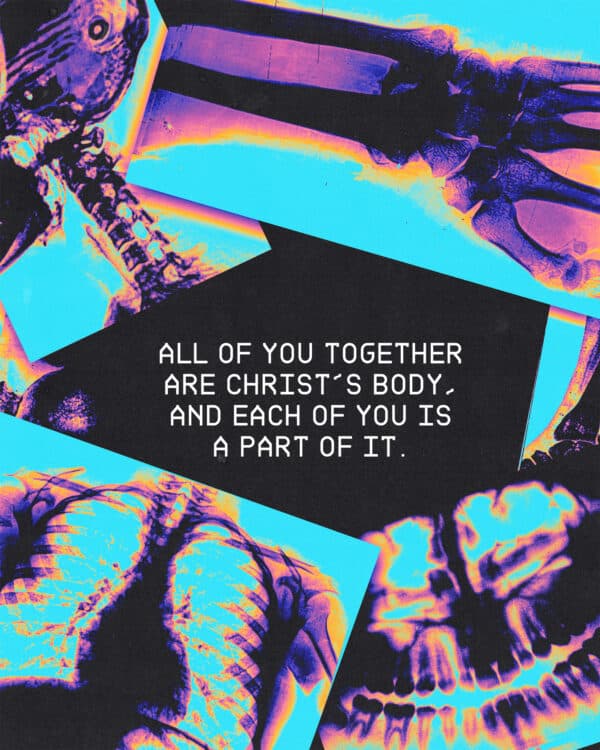 "All of you together are Christ’s body, and each of you is a part of it." - 1 Corinthians 12:27