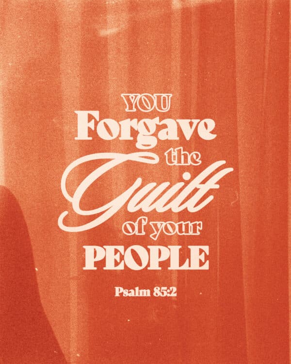 You forgave the guilt of your people - Psalm 85:2