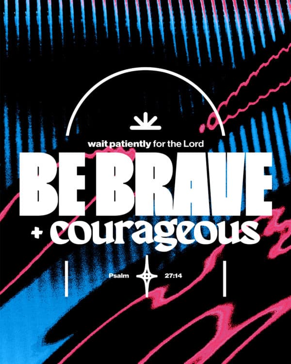 "Wait patiently for the LORD. Be brave and courageous." - Psalm 27:14
