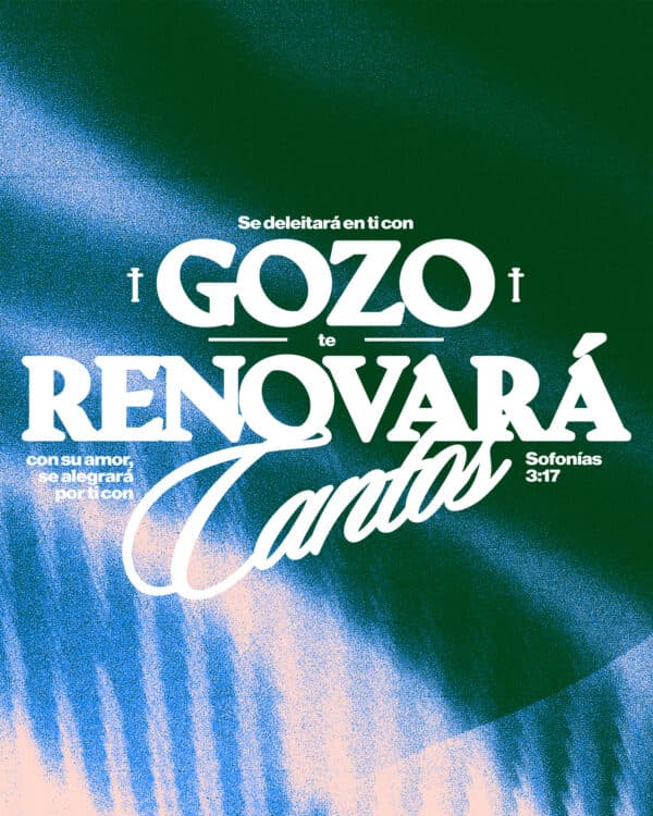 "Se deleitará en ti con gozo, te renovará con su amor, se alegrará por ti con cantos." - Sofonías 3:17